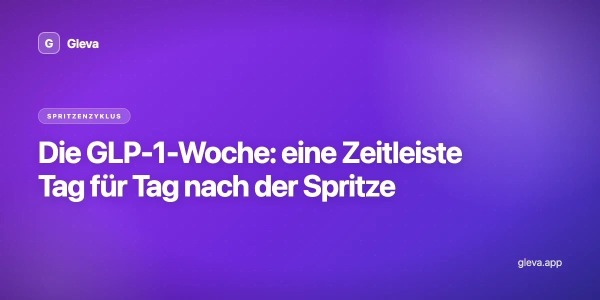 Die GLP-1-Woche: eine Zeitleiste Tag für Tag nach der Spritze