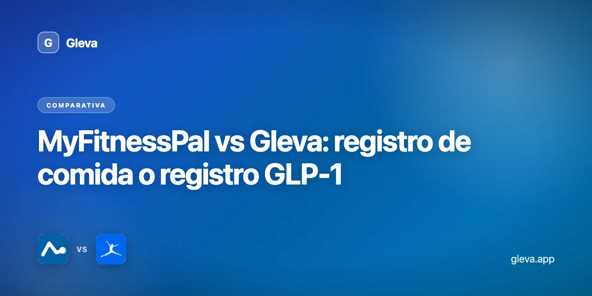 MyFitnessPal vs Gleva: registro de comida o registro GLP-1