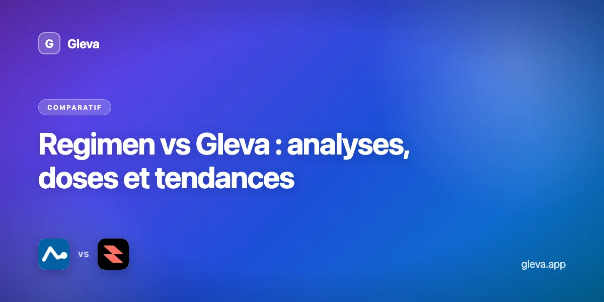 Regimen vs Gleva : analyses, doses et tendances