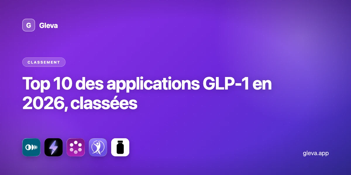 Top 10 des applications GLP-1 en 2026, classées