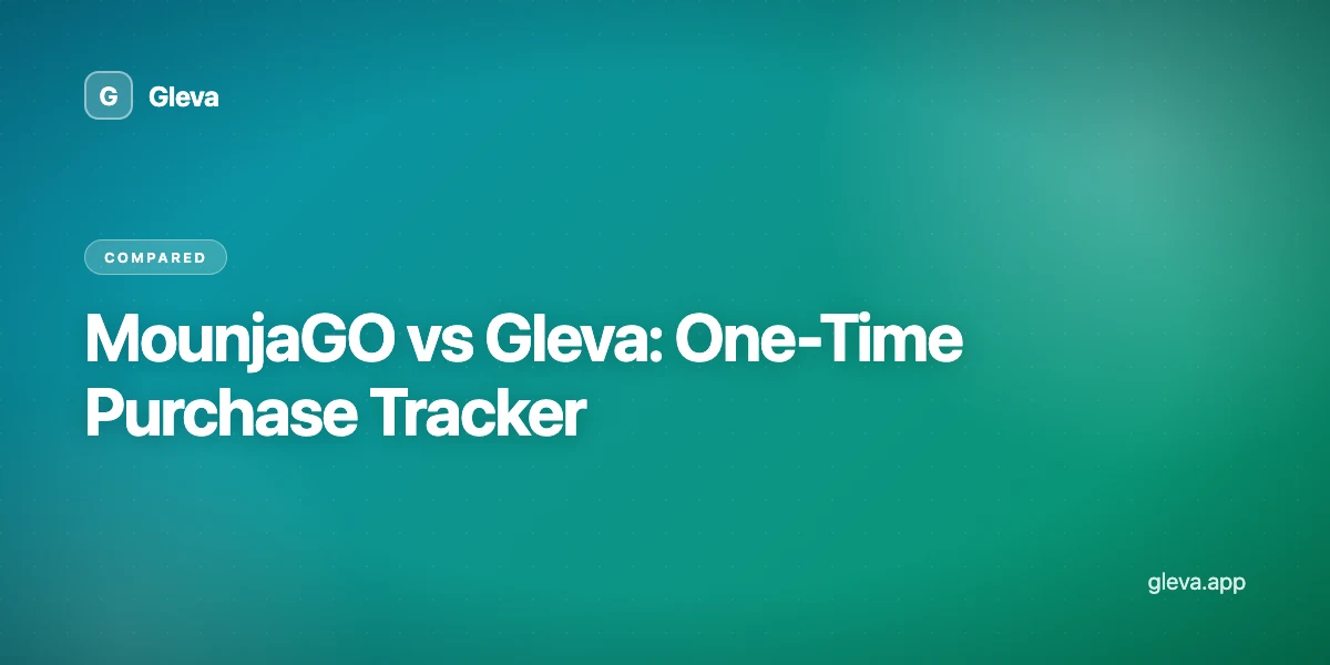 MounjaGO vs Gleva: One-Time Purchase Tracker