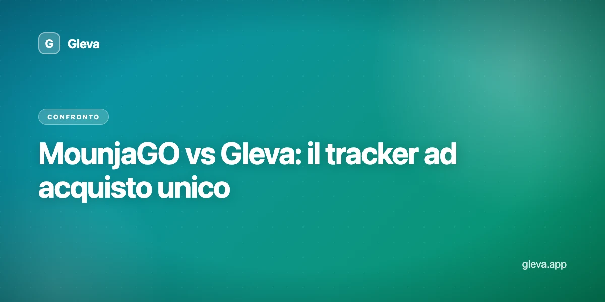 MounjaGO vs Gleva: il tracker ad acquisto unico