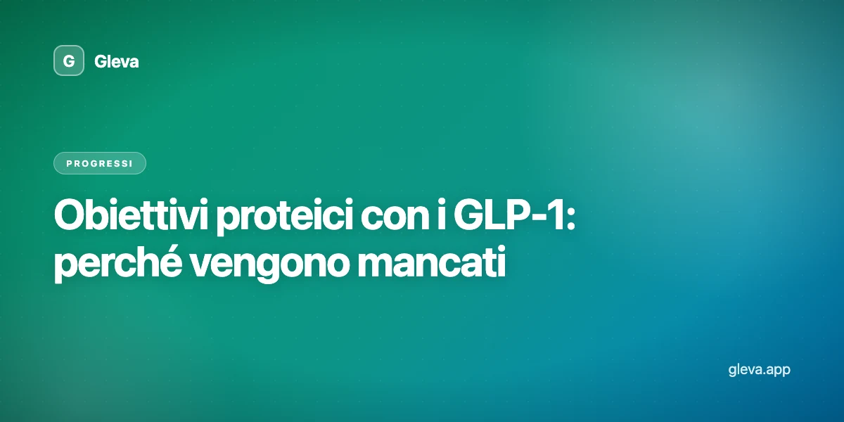 Obiettivi proteici con i GLP-1: perché vengono mancati