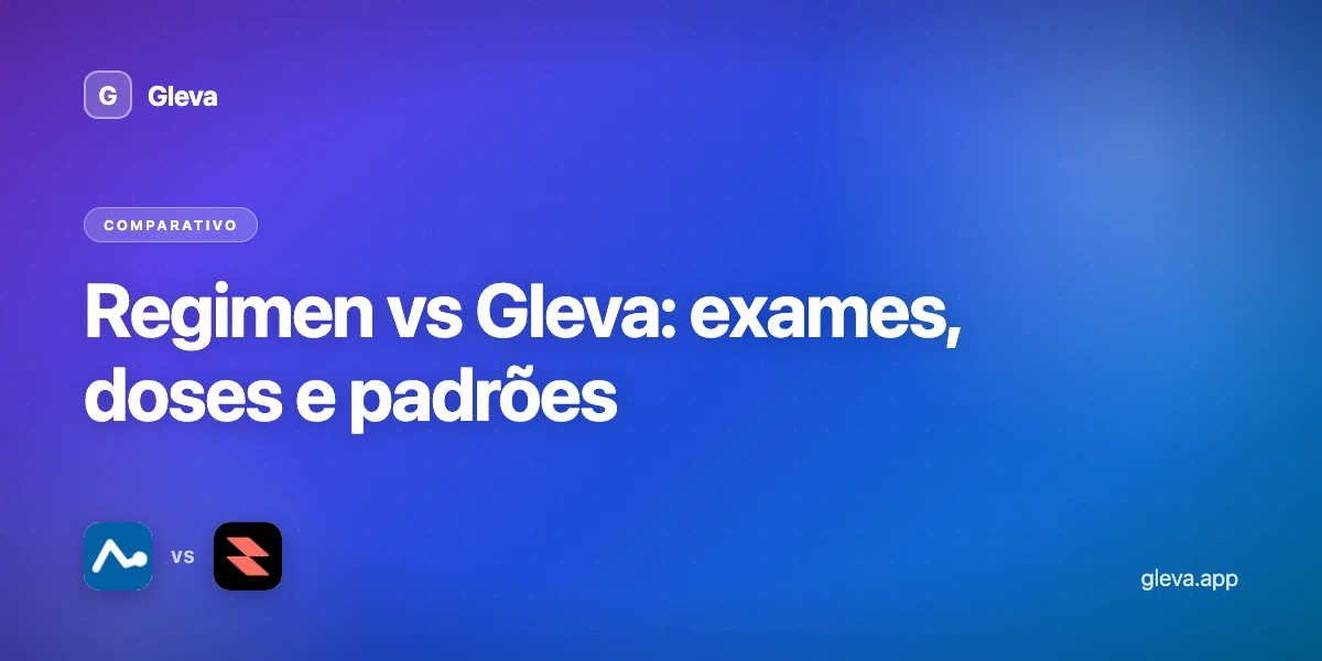 Regimen vs Gleva: exames, doses e padrões